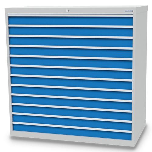 Schubladenschrank,  1305 x 736 x 1319 mm (BxTxH), R 48-24, Schubladenanzahl: 12
