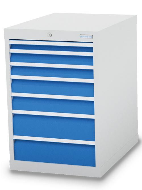 Schubladenschrank, 555 x 736 x 819 mm (BxTxH), R 18-24, Schubladenanzahl: 7