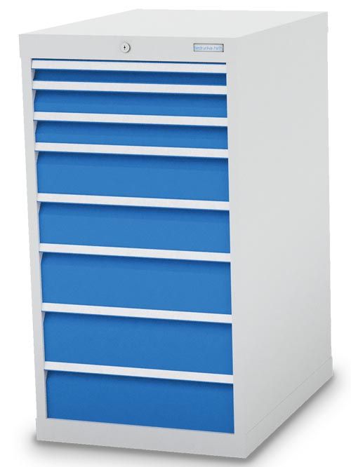 Schubladenschrank, 555 x 736 x 1019 mm (BxTxH), R 18-24, Schubladenanzahl: 8