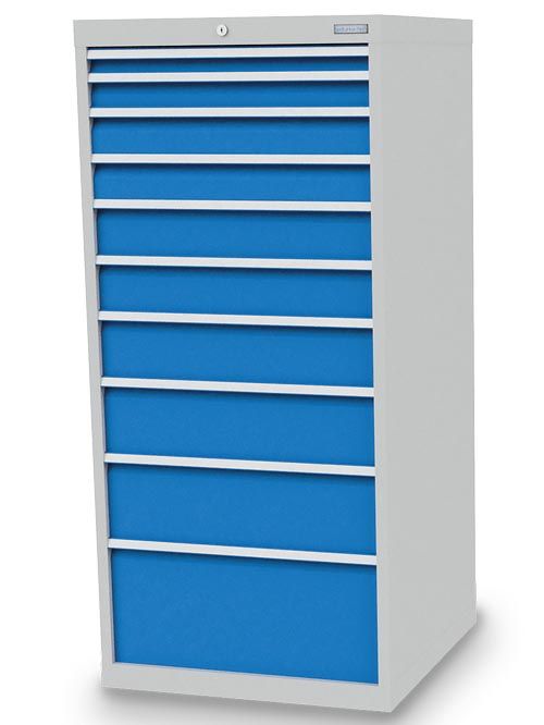 Schubladenschrank, 705 x 736 x 1519 mm (BxTxH), R 24-24, Schubladenanzahl: 10