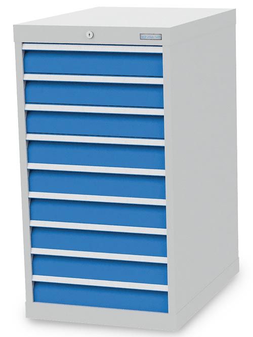 Schubladenschrank, 555 x 736 x 1019 mm (BxTxH), R 18-24, Schubladenanzahl: 9