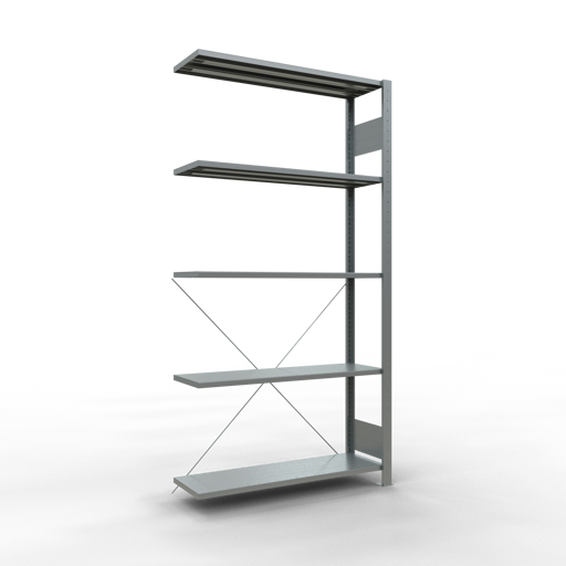 Fachbodenregal  Anbauregal, Fachbodenlast 85 kg, einseitig nutzbar