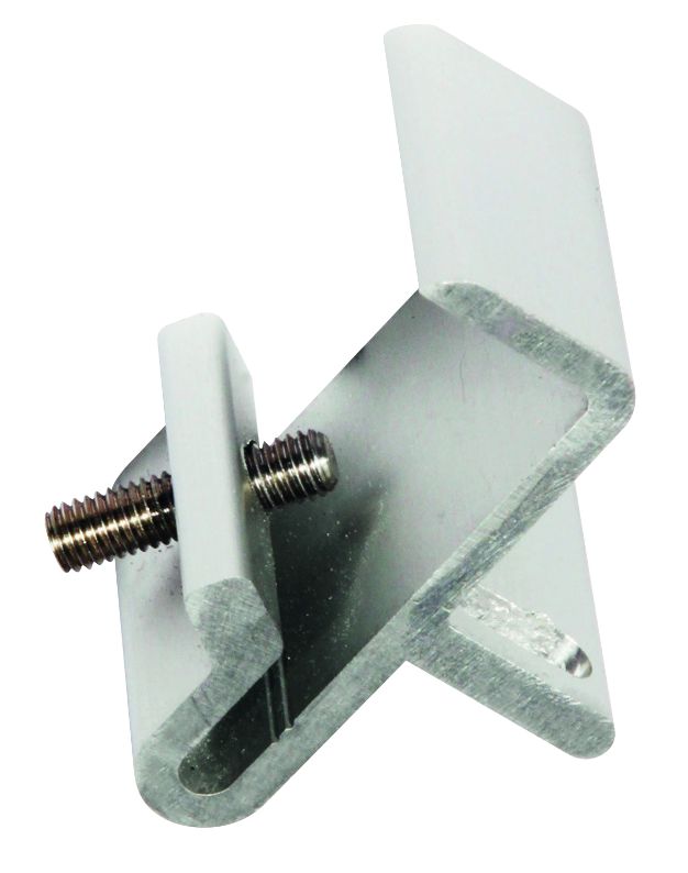Eckverbindungsklammer für Lebensmittelregal, Aluminium