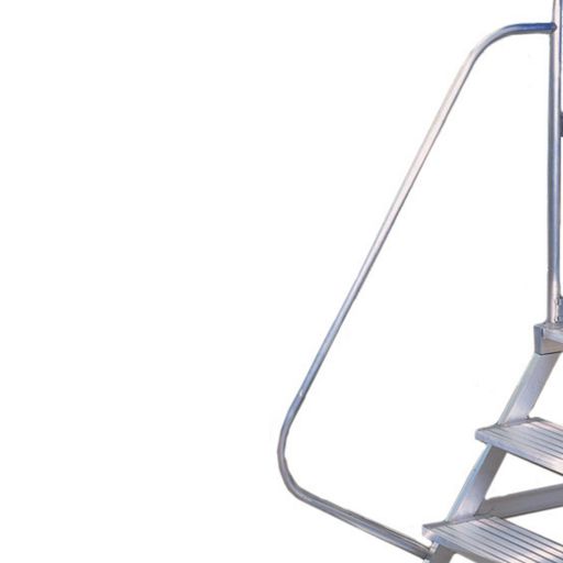 Handlauf am Aufstieg für 3-stufige Leitern bei Aluminium-Podestleitern,einseitig begehbar