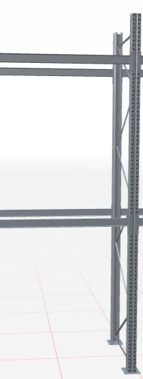Feuerverzinktes Palettenregal, Anbauregal mit 1 Feld