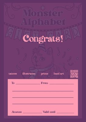 Tattoo Gift Card