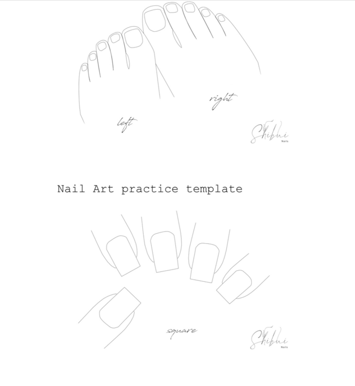Digital Nail Art Template