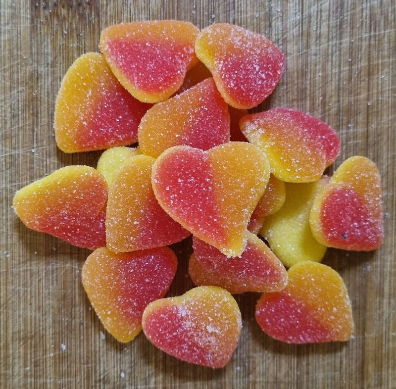 Sour Peach Hearts 5 pack