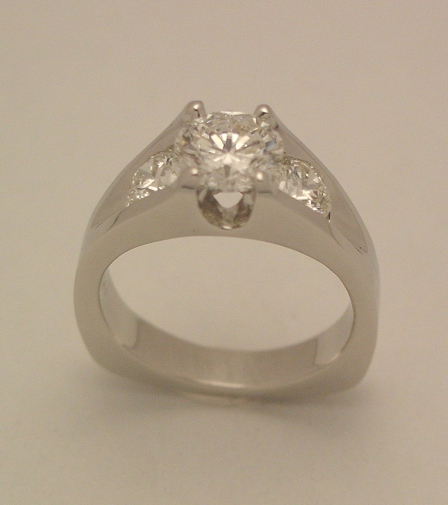 14k White Gold 1ct Diamond Aspen Ring