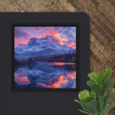 Mountain Sunrise Serenity - Reflective Beauty Art Print