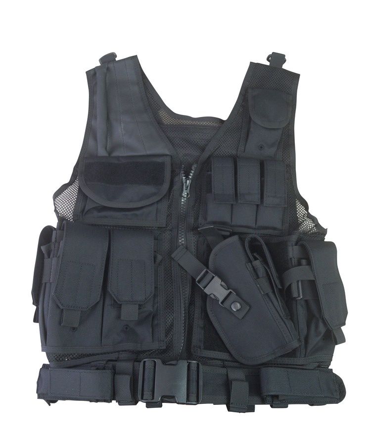 Cross Draw Tactical Vest – Black