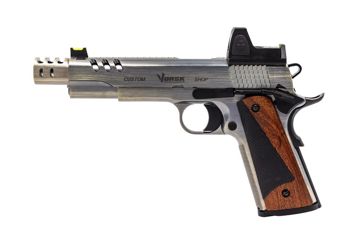 CS Defender Pro + RDS GBB Pistol (Brushed Alu) (Silver Barrel)