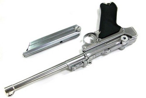 P08 (L) 8&quot; Silver Pistol