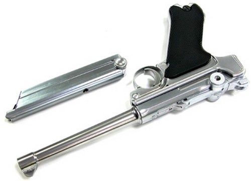P08 (M) 6&quot; Silver Pistol