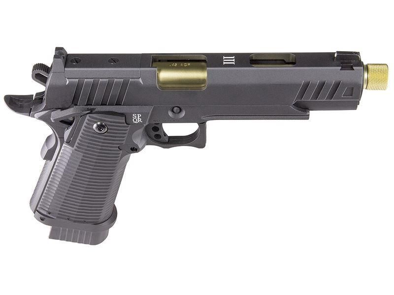 LUDUS III - Hi-Capa 5.1 Custom Pistol (Gold Barrel - Co2 Powered - Gas Ready - Black)