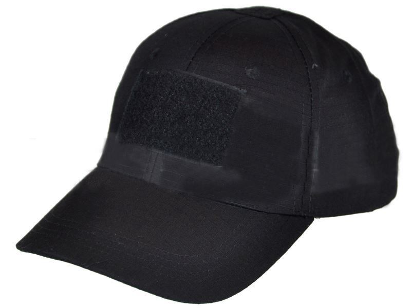 Baseball Cap with Velcro (Black)