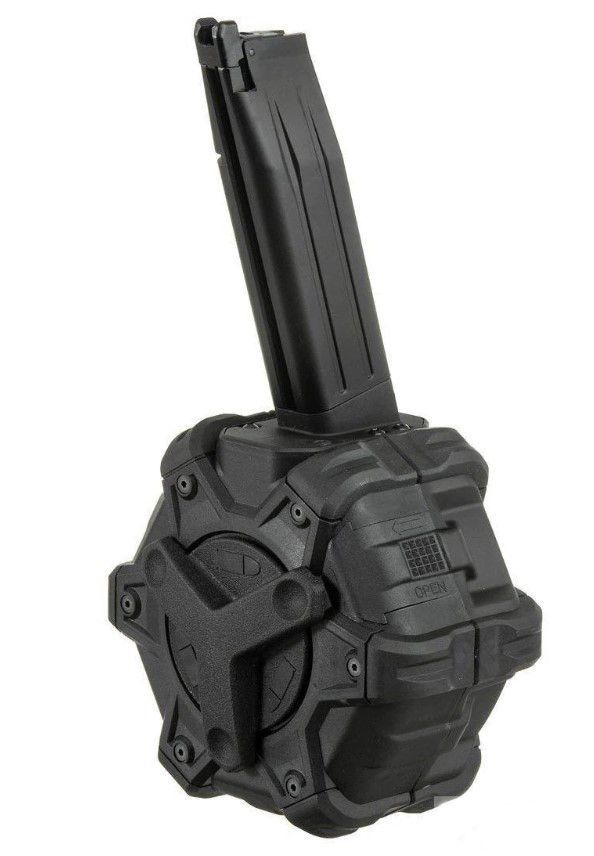 Gas Drum Magazine for 5.1 Hi-Capa Series (350 Rounds - Black)