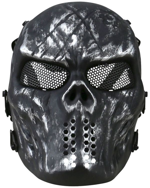 Skull Mesh Mask – Gun Metal Grey