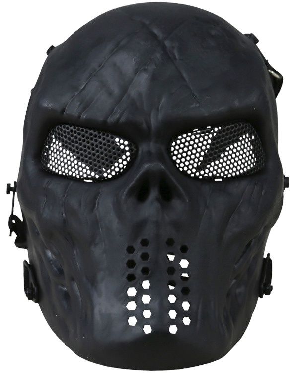 Skull Mesh Mask – Black
