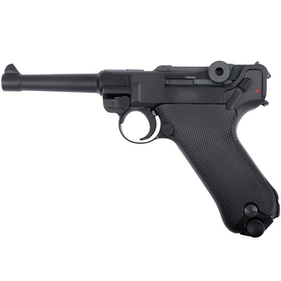 We - P08 Luger GBB Pistol (4") (Black)