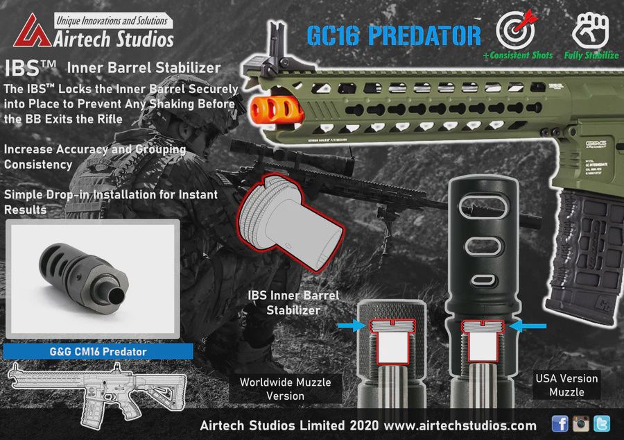 G&amp;G CM16 GC16 Predator IBS™ Inner Barrel Stabilizer