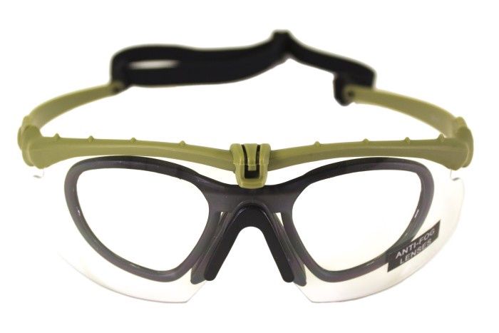 Battle Pro&#39;s - Tan Frame / Clear Lense w/Insert