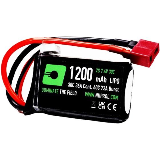 LiPo Battery 1200mAh 7.4v 30c (PEQ|Deans)
