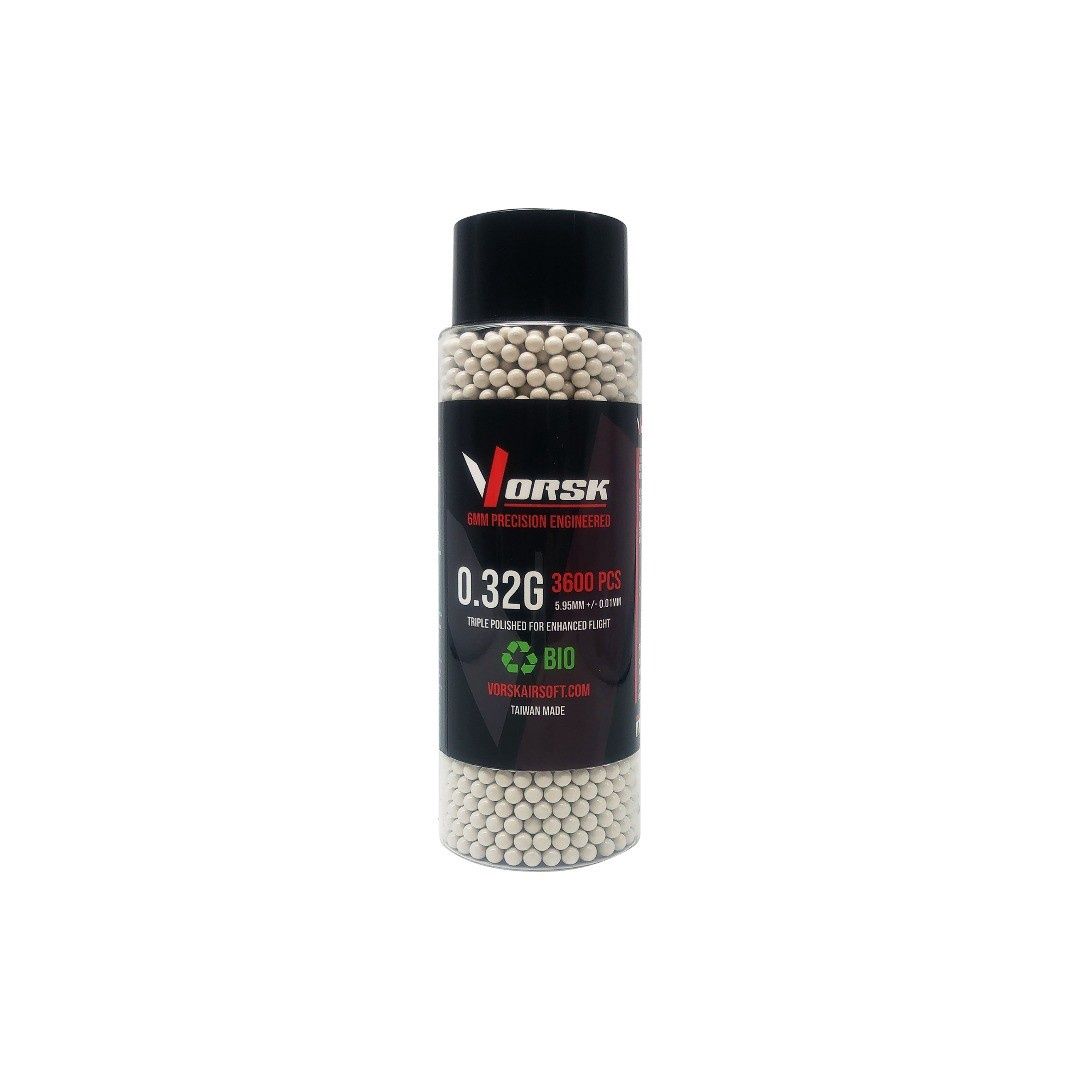 Airsoft BBs Biodegradable (3600R Bottle) (0.32g) (White)