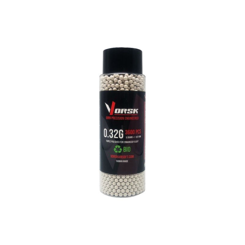 Airsoft BBs Biodegradable (3600R Bottle) (0.32g) (White)