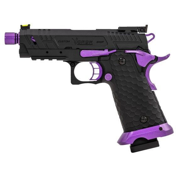 Vorsk - Hi-Capa CS Vengeance 3.8 Compact GBB Pistol (Black) (Purple Match)