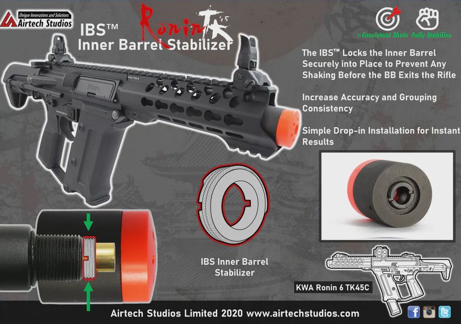 KWA Ronin 6 PDW &amp; TK45 IBS™ Inner Barrel Stabilizer