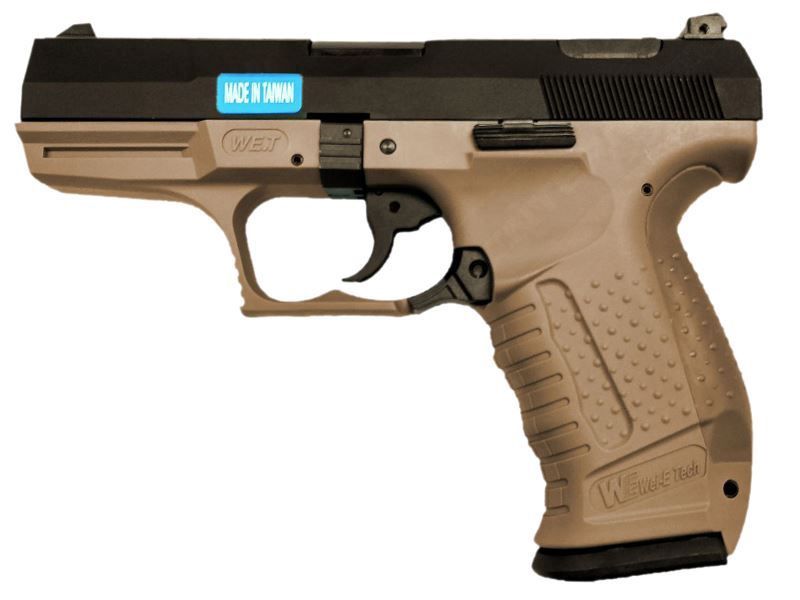 WE KRATOS &#39;God of War&#39; GBB Pistol (Black Metal Side - Tan Body)