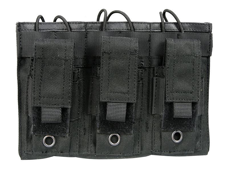 Big Foot Magazine Pouch (Open Top - Triple - Black)