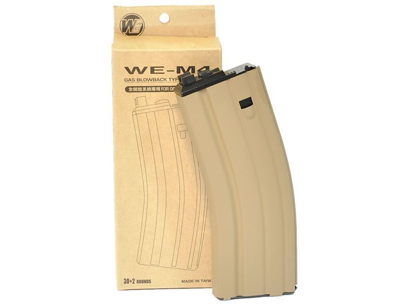 30rds GBB M4/ SCAR NEW Gen.2 Magazine (TAN) (MAG-WE-72020)