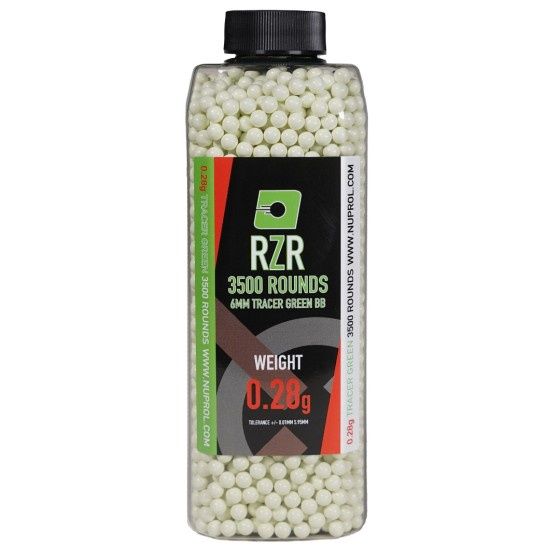 RZR Airsoft BBs Tracer (3500R Bottle) (0.28g) (Green)