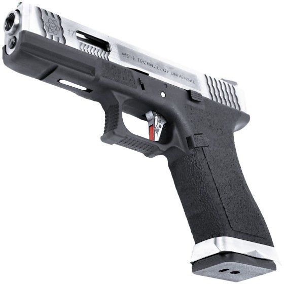We - EU7 E-Force GBB Pistol (Silver|Black) (Silver Barrel)
