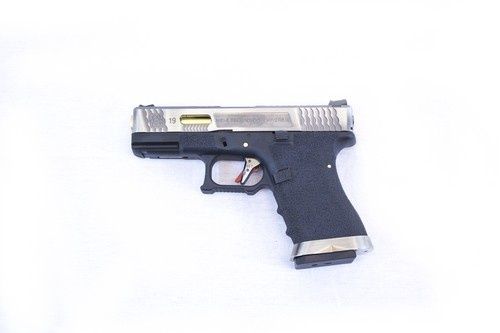 We - EU9 E-Force GBB Pistol (Silver|Black) (Gold Barrel)