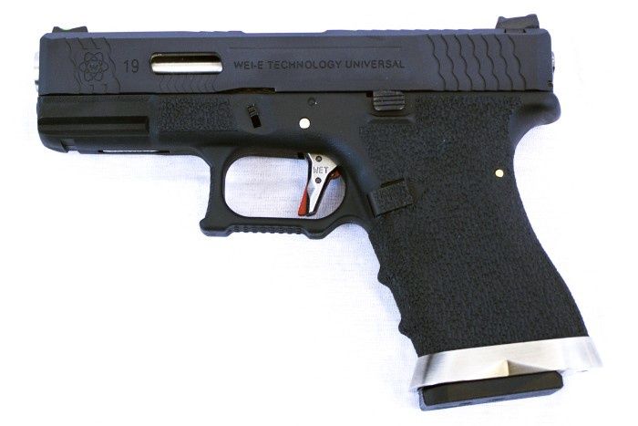 We - EU9 E-Force GBB Pistol (Black) (Silver Barrel)
