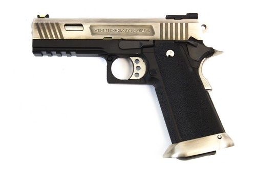 We - Hi-Capa 4.3 Gen2 E-Force GBB Pistol (Silver|Black) (Silver Barrel)