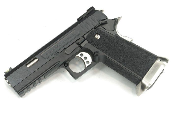 We - Hi-Capa 4.3 Allosaurus GBB Pistol (Black) (Silver Barrel)