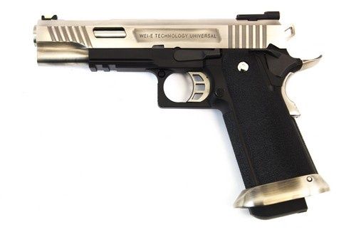 We - Hi-Capa 5.1 Gen2 E-Force GBB Pistol (Silver|Black) (Silver Barrel)
