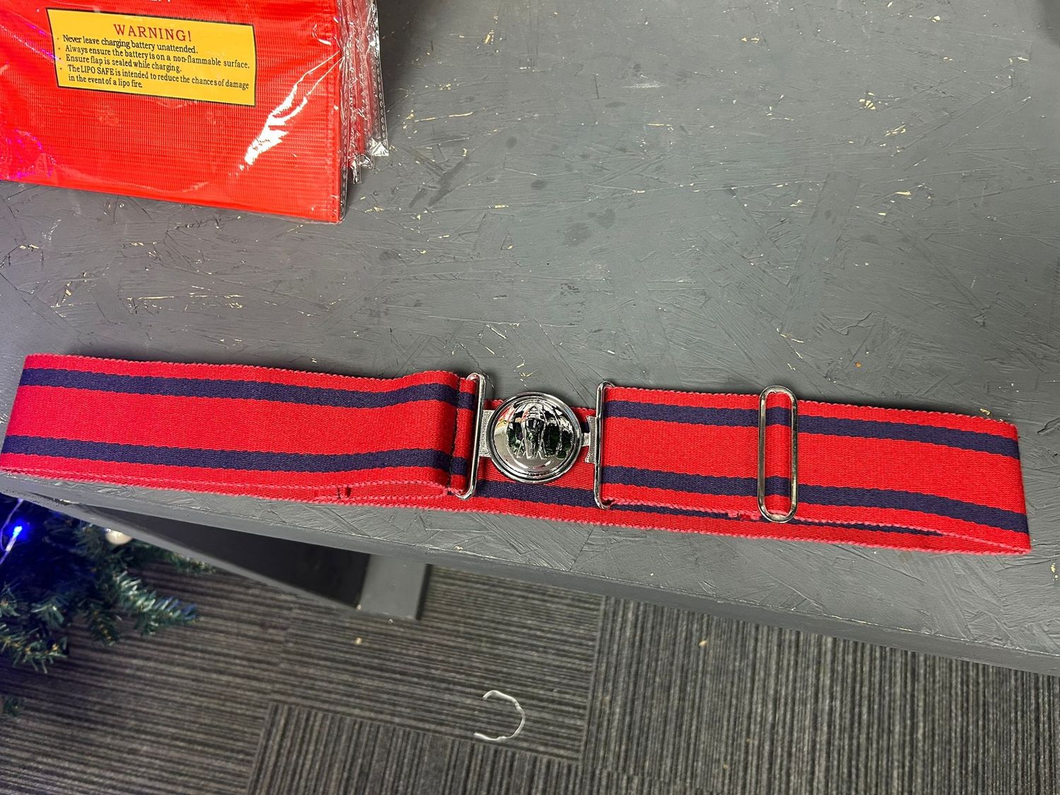 BONEYARD-Red and Blue Belt with missile belt clip