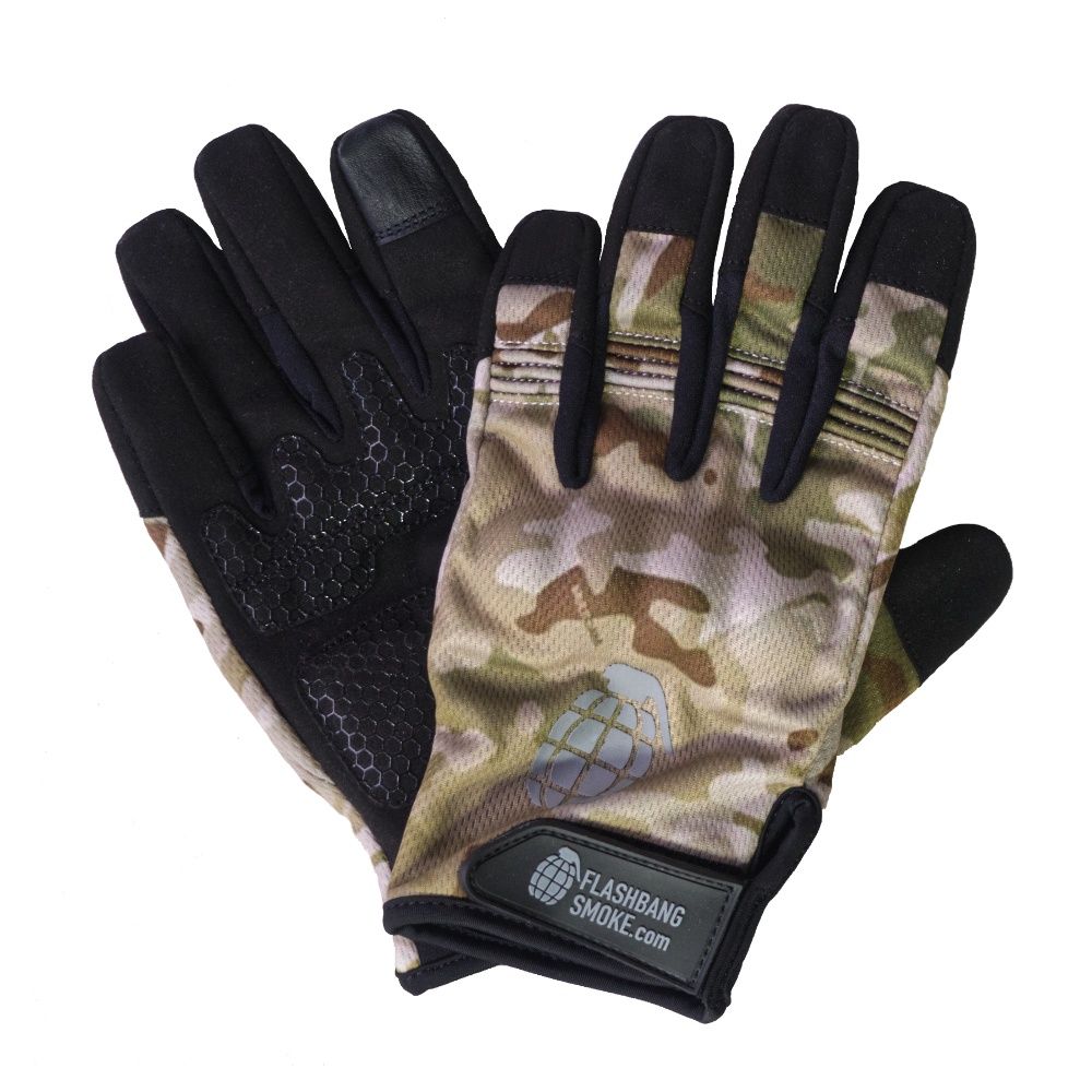 flash bang smoke - Arid Camouflage Gloves flash bang smoke - Arid Camouflage Gloves, Size: Small