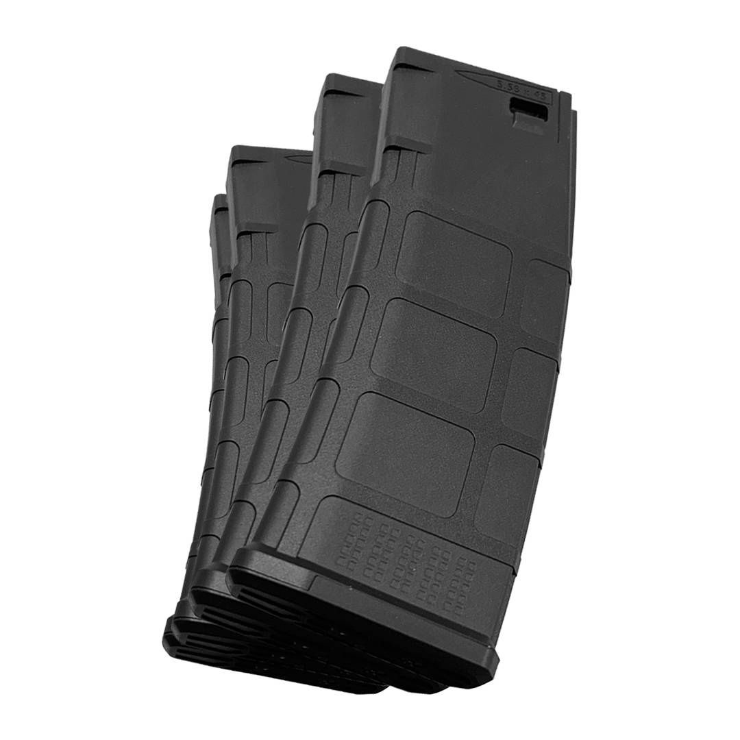 Poseidon 220rd M4 Mid-Cap Magazine Box Set (4), Colour: Black
