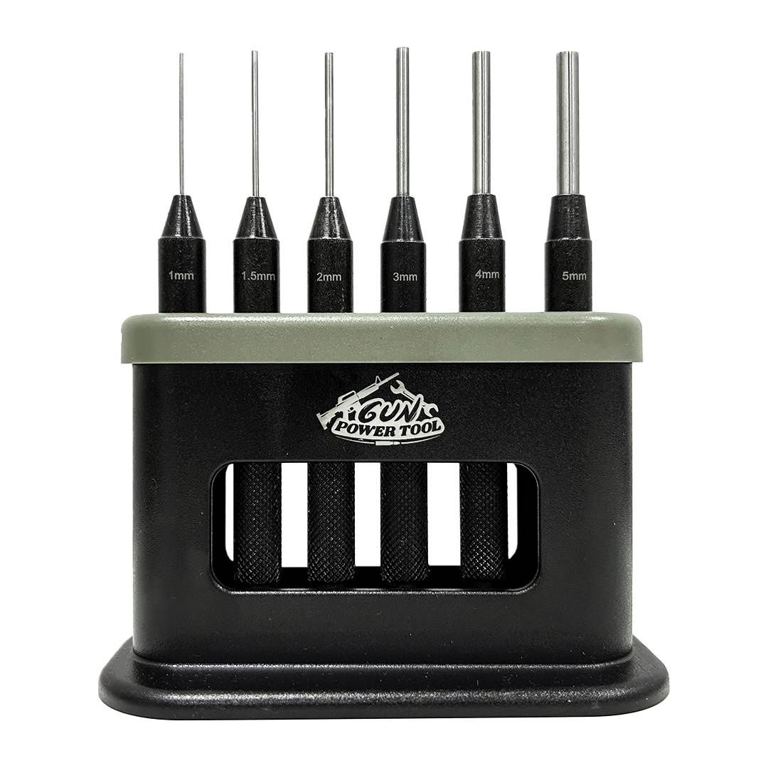 Gun Power Tool 6 Piece Punch Set, Colour: Green