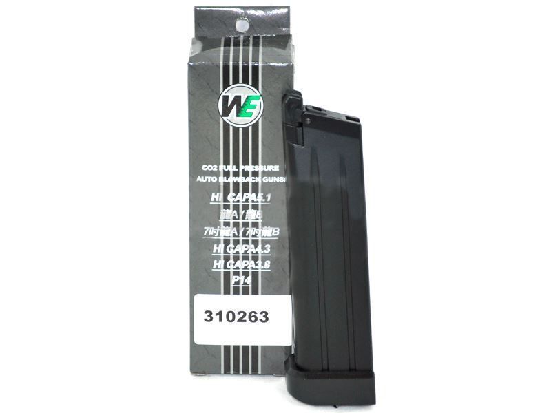 We - Hi-Capa 5.1/3.8/7.1 Co2 Magazine (28+1 Rounds - Black - Metal)