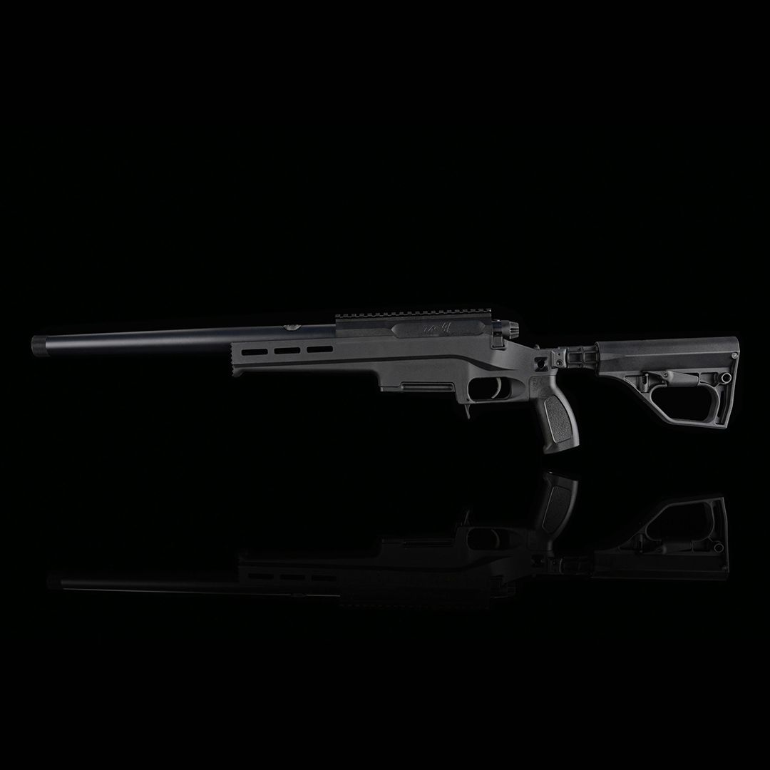 silver back - TAC-41 Lite Sport with Buffer Stock, Colour: Black