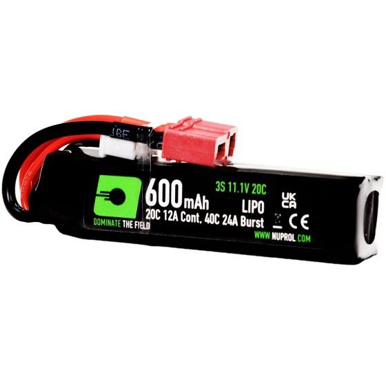 Nuprol LiPo 600mAh PDW Battery 11.1v-20C - Deans