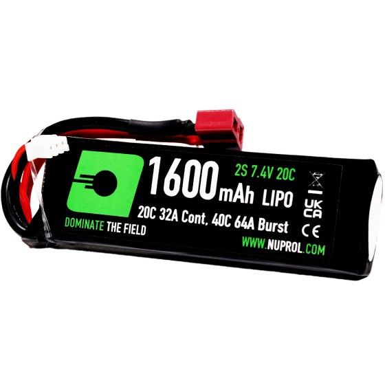 Nuprol LiPo Battery 1600mAh 7.4v 20c STK - Deans