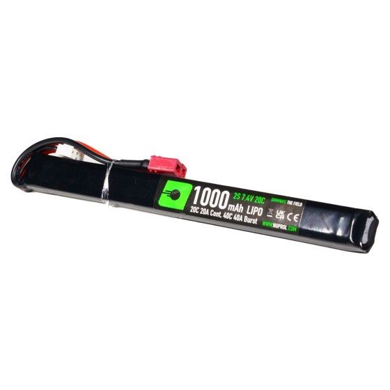 Nuprol LiPo AK Slim Stick Battery 1000mAh-7.4v-20c - Deans